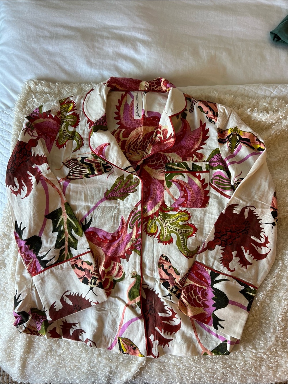 Raphael Balme for Anthropologie flannel pajama sleep set - Picture 2 of 4